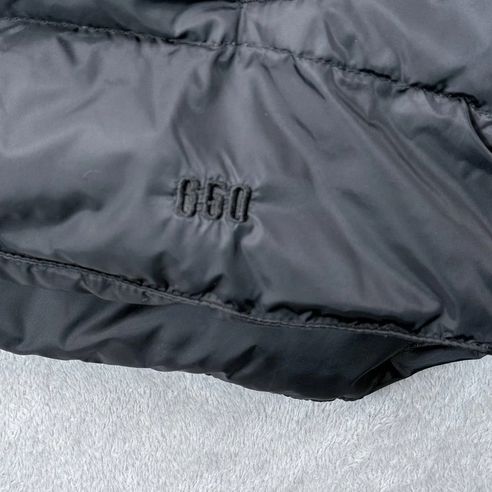 Cabelas Premier Northern Goose Down 650 Puffer Vest 2XL Mens‎ Black Snap Front